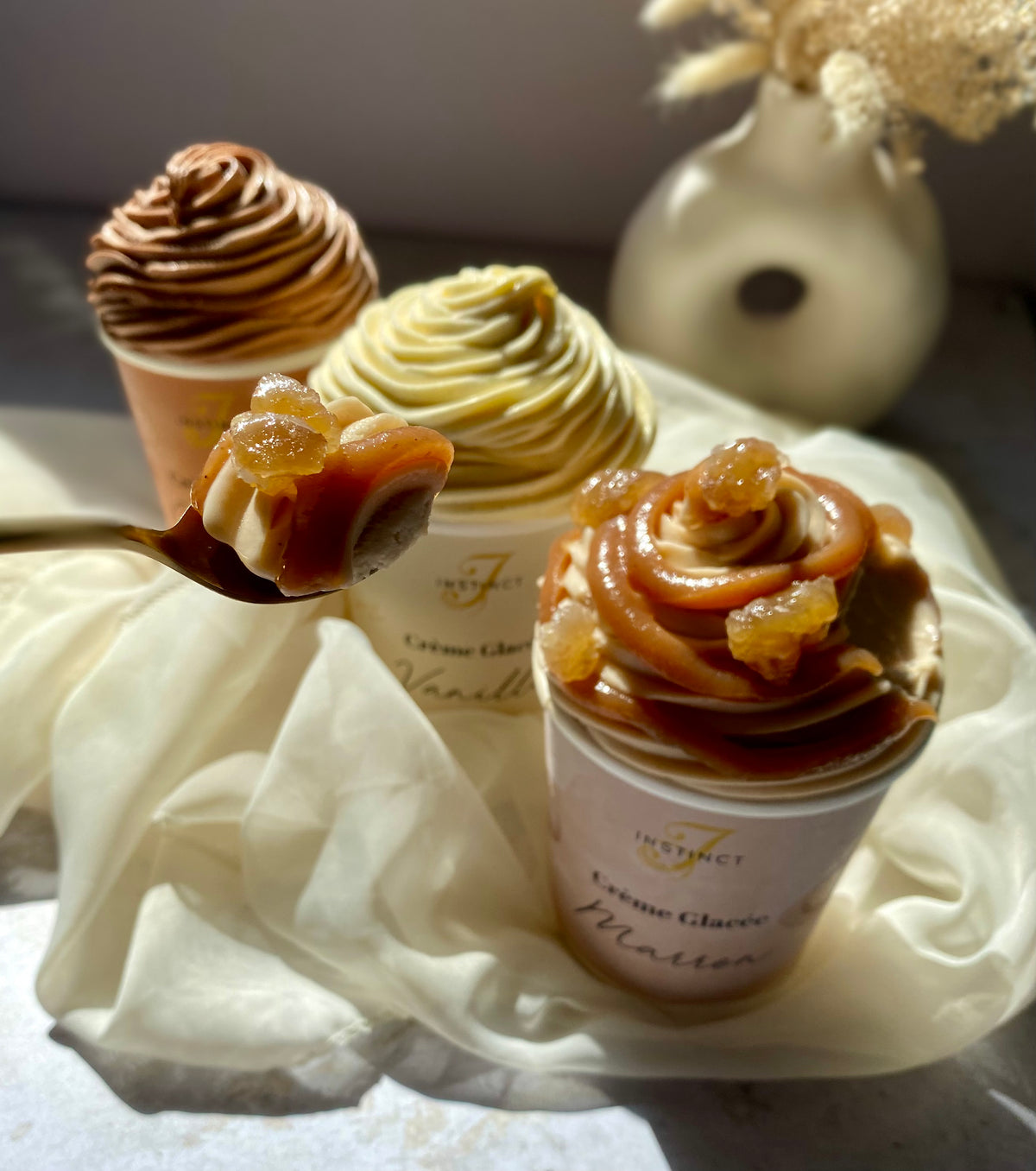 Pots de crème glacée (1/2L)
