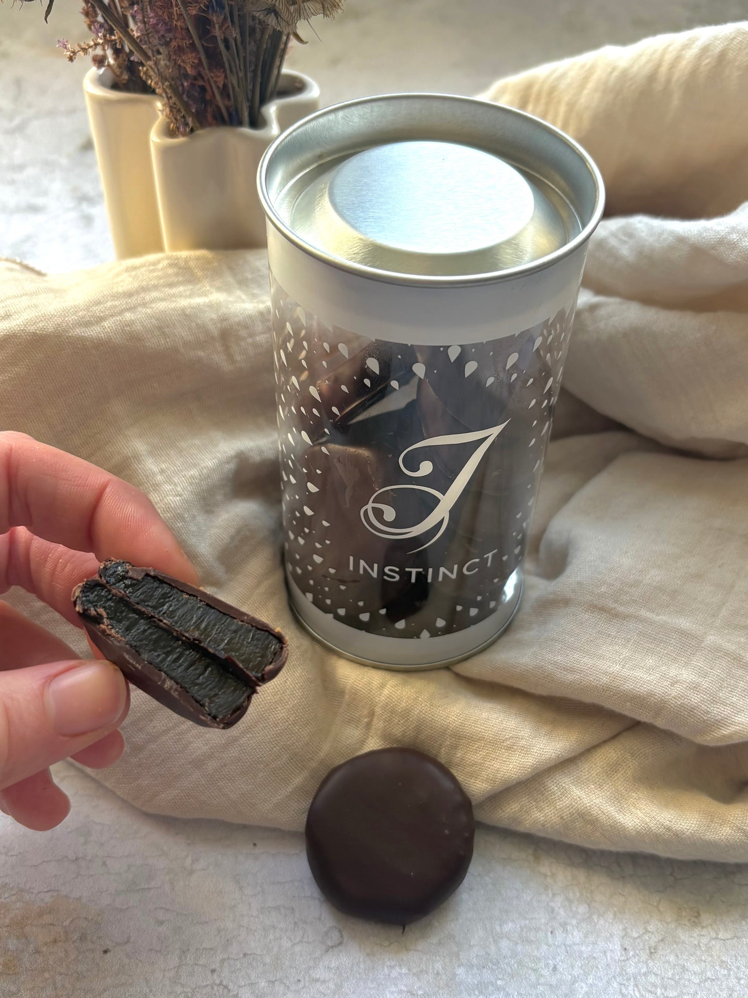Gingembre confit enrobé de chocolat noir